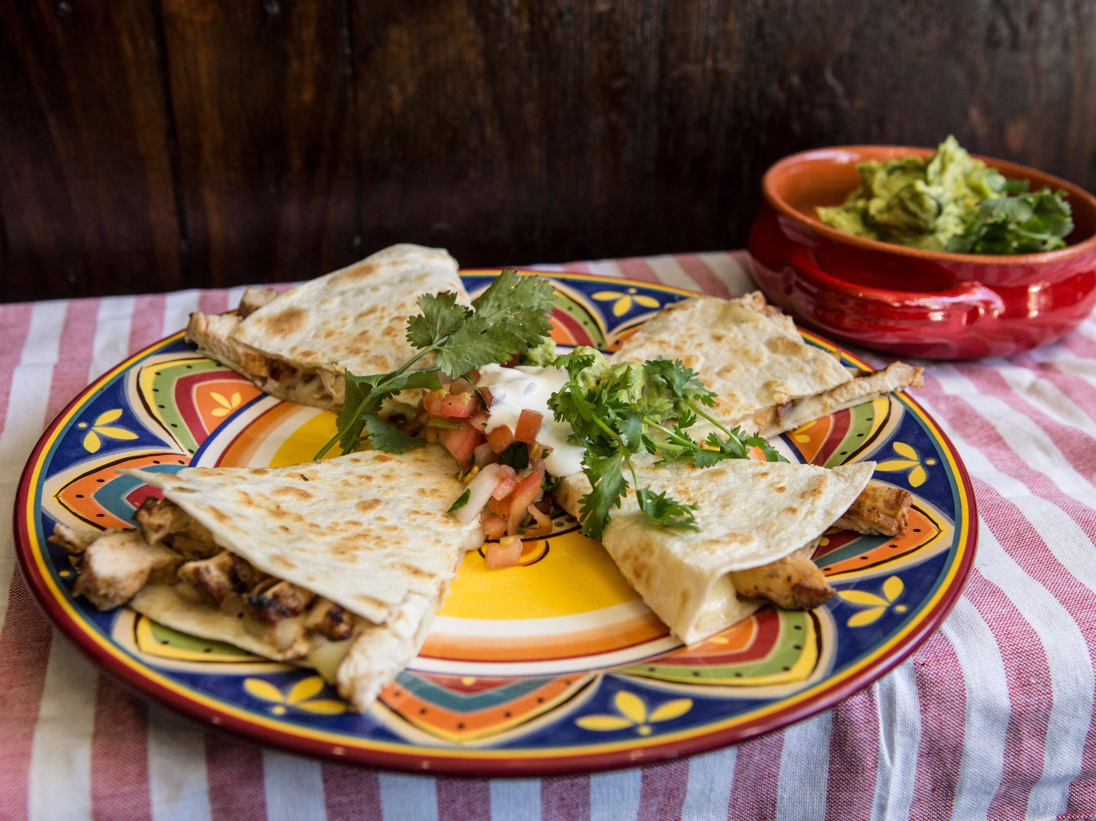 Chicken Stew Quesadilla.