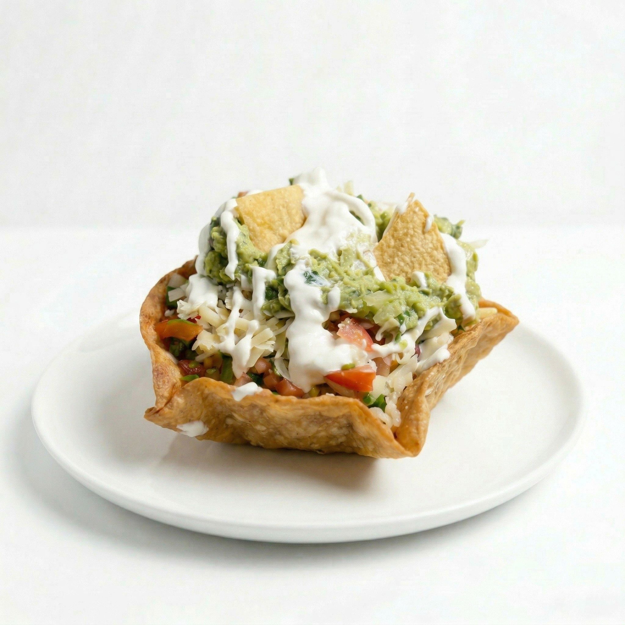 Mixed Vegetables Taco Salad.
